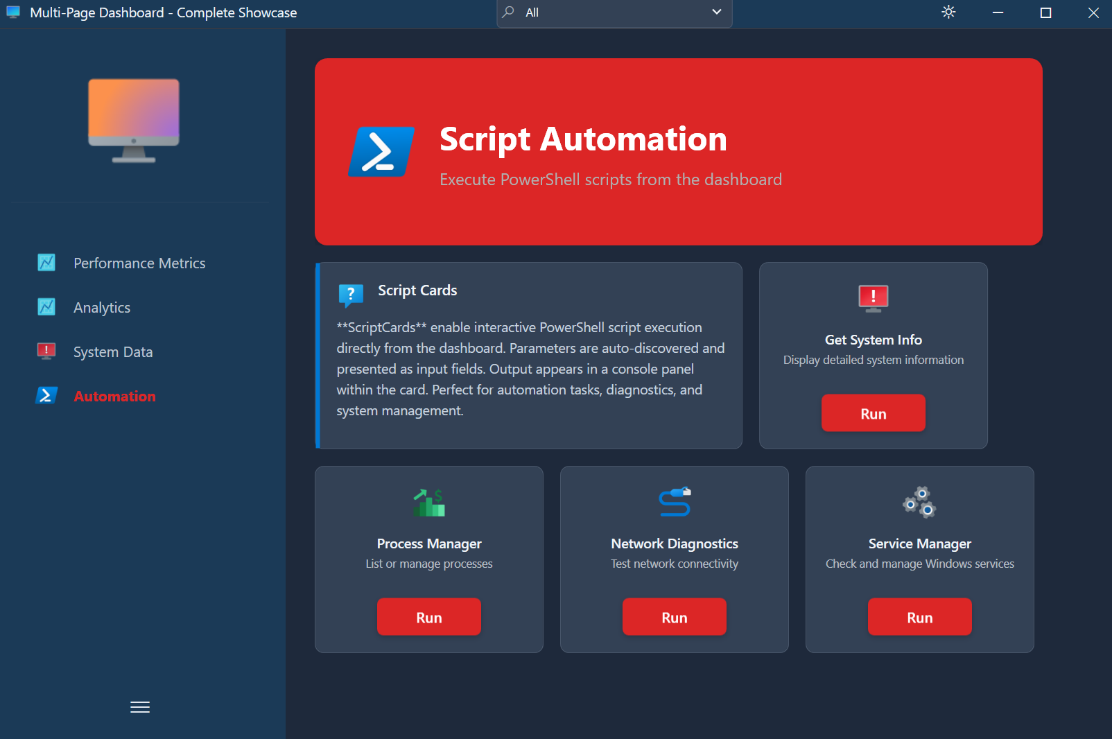 ScriptCard with PNG Icons